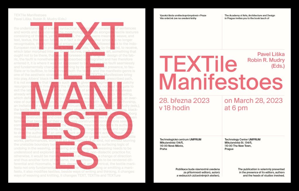 Uvedení knihy TEXTile Manifestoes