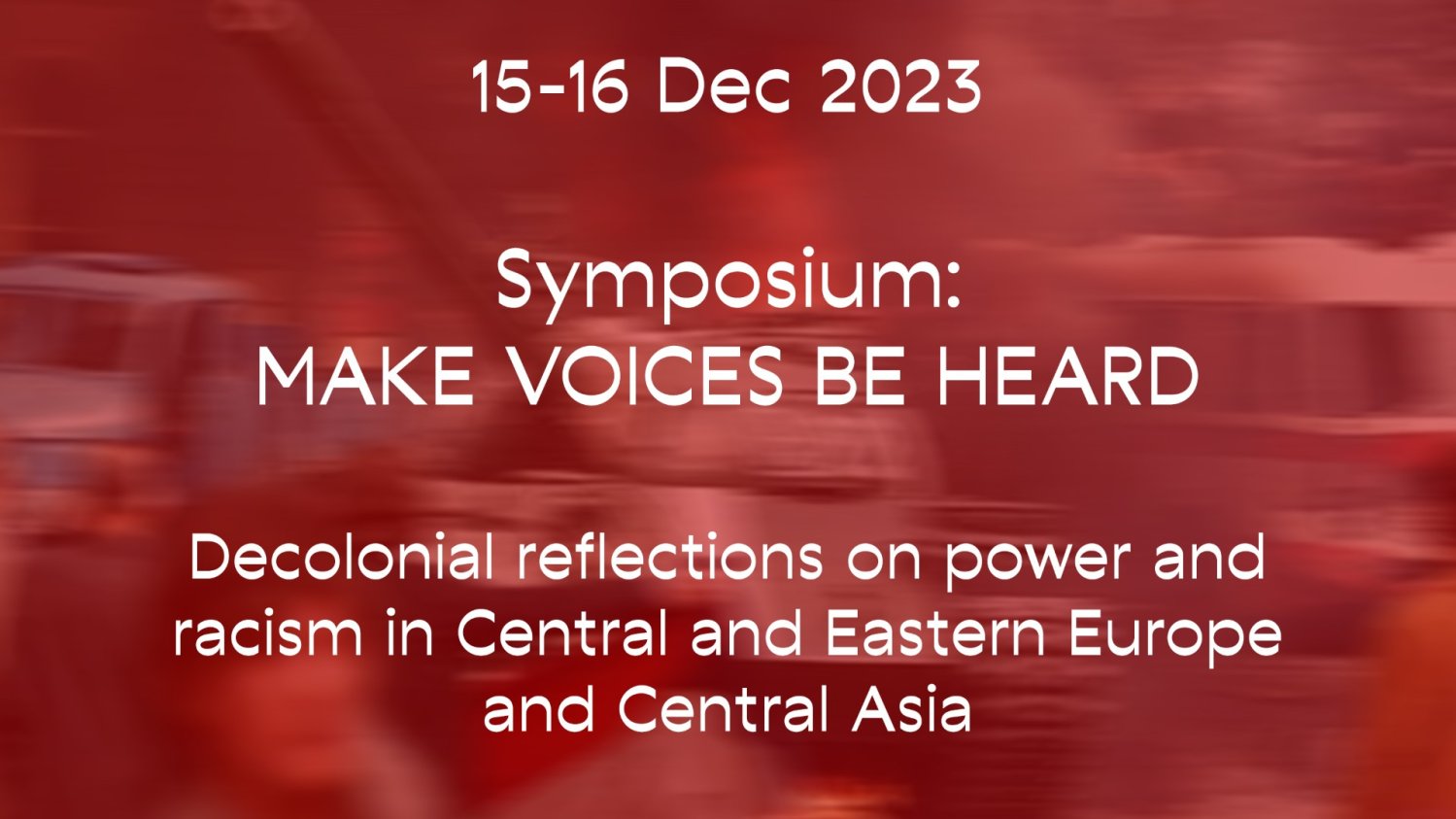 Symposium: make voices be heard