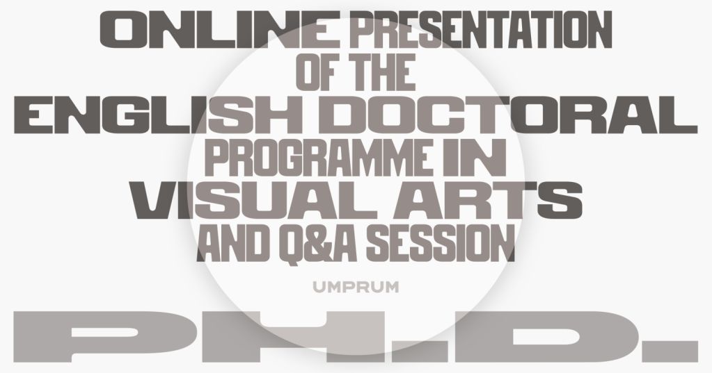 On-line presentation of the English doctoral programme in Visual Arts and Q&A
