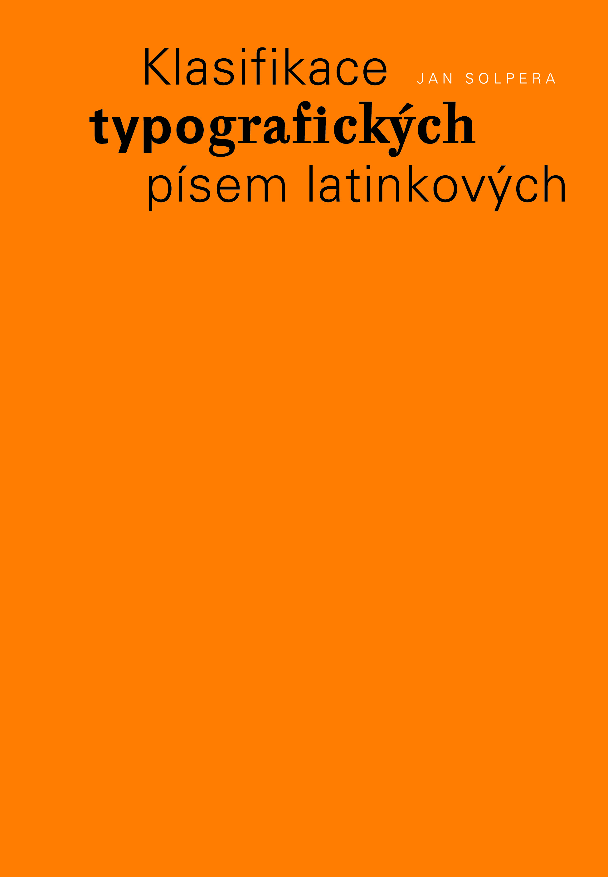 Klasifikace typografických písem latinkových
