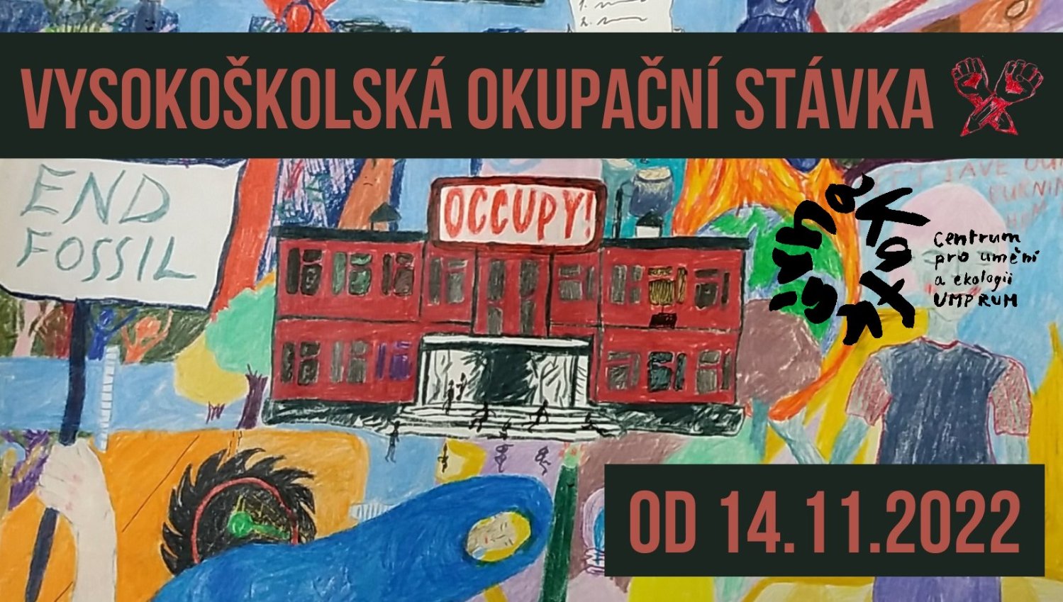 Okupační stávka za klima na UMPRUM