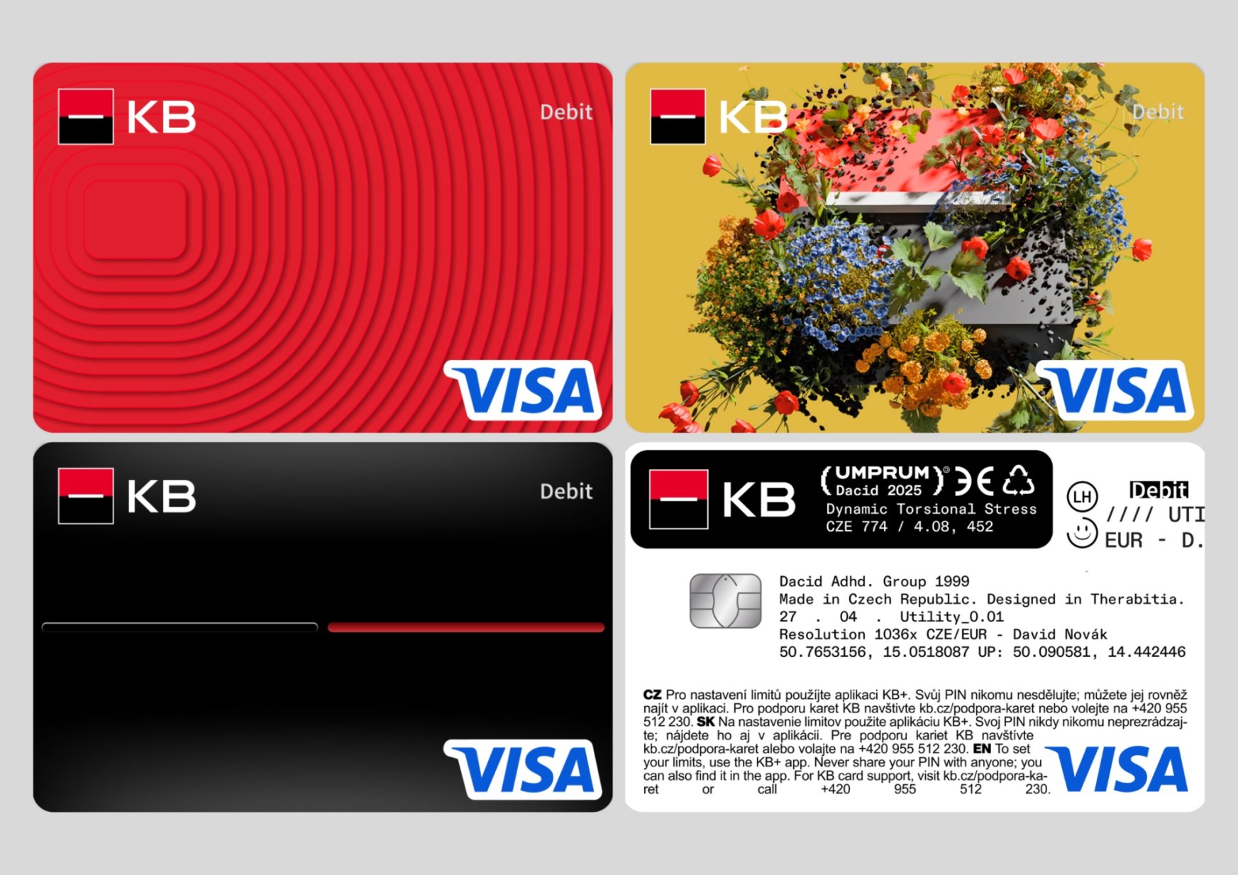 Studující UMPRUM navrhli nové platební karty pro Komerční banku