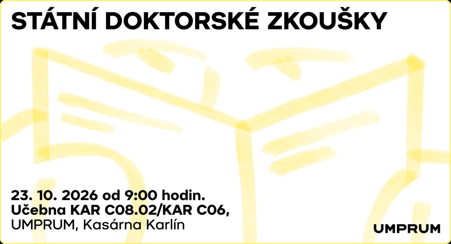 Pozvánka na státní doktorskou zkoušku 2026
