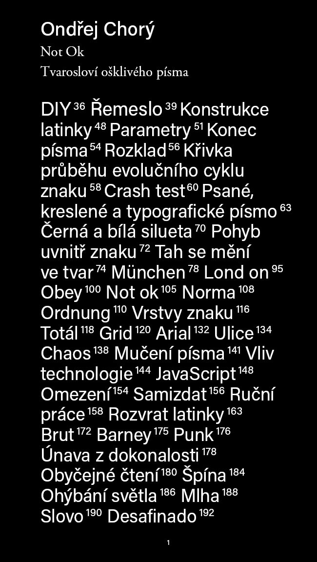 Not Ok / Tvarosloví ošklivého písma