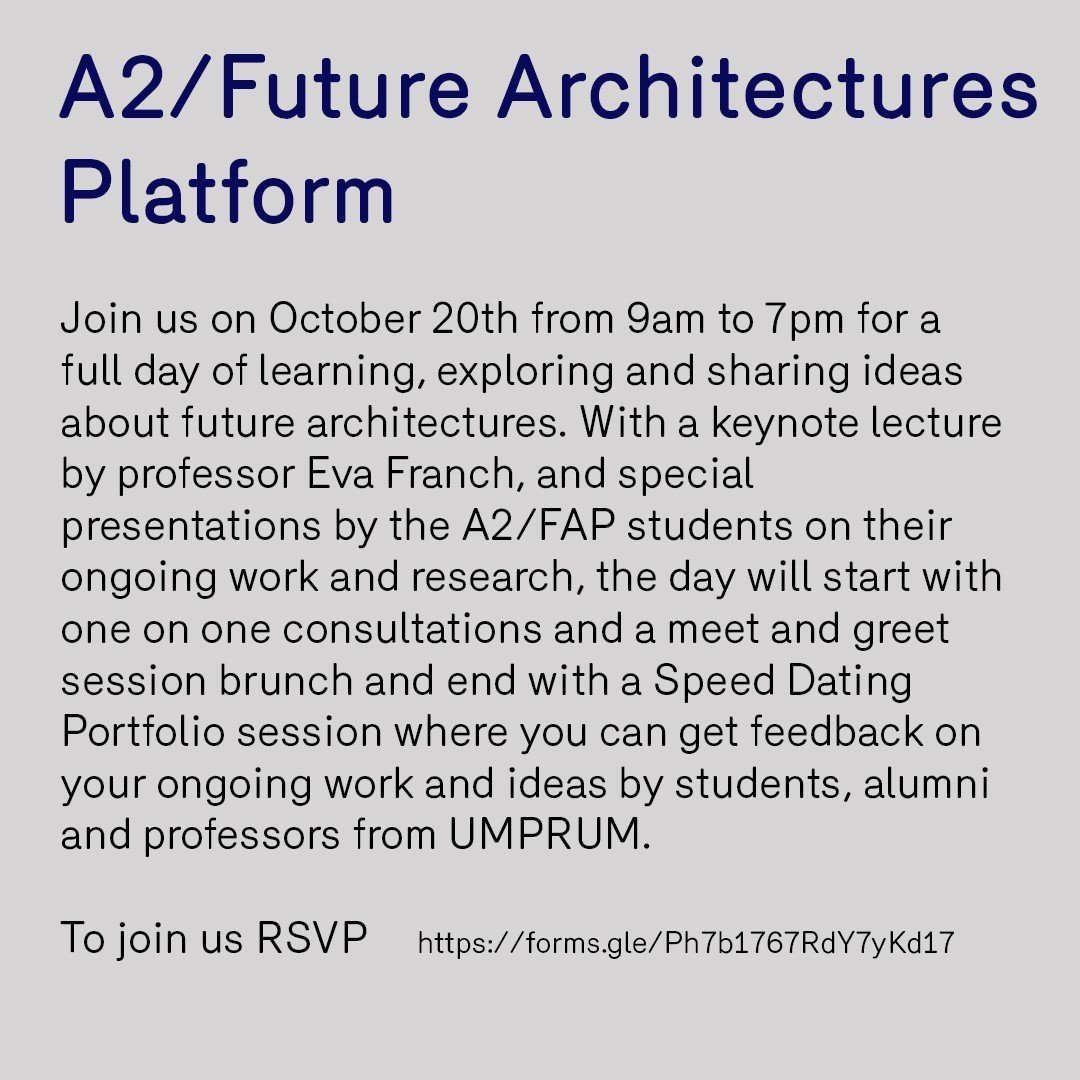 OPEN DOOR DAY IN A2|FUTURE ARCHITECTURES PLATFORM
