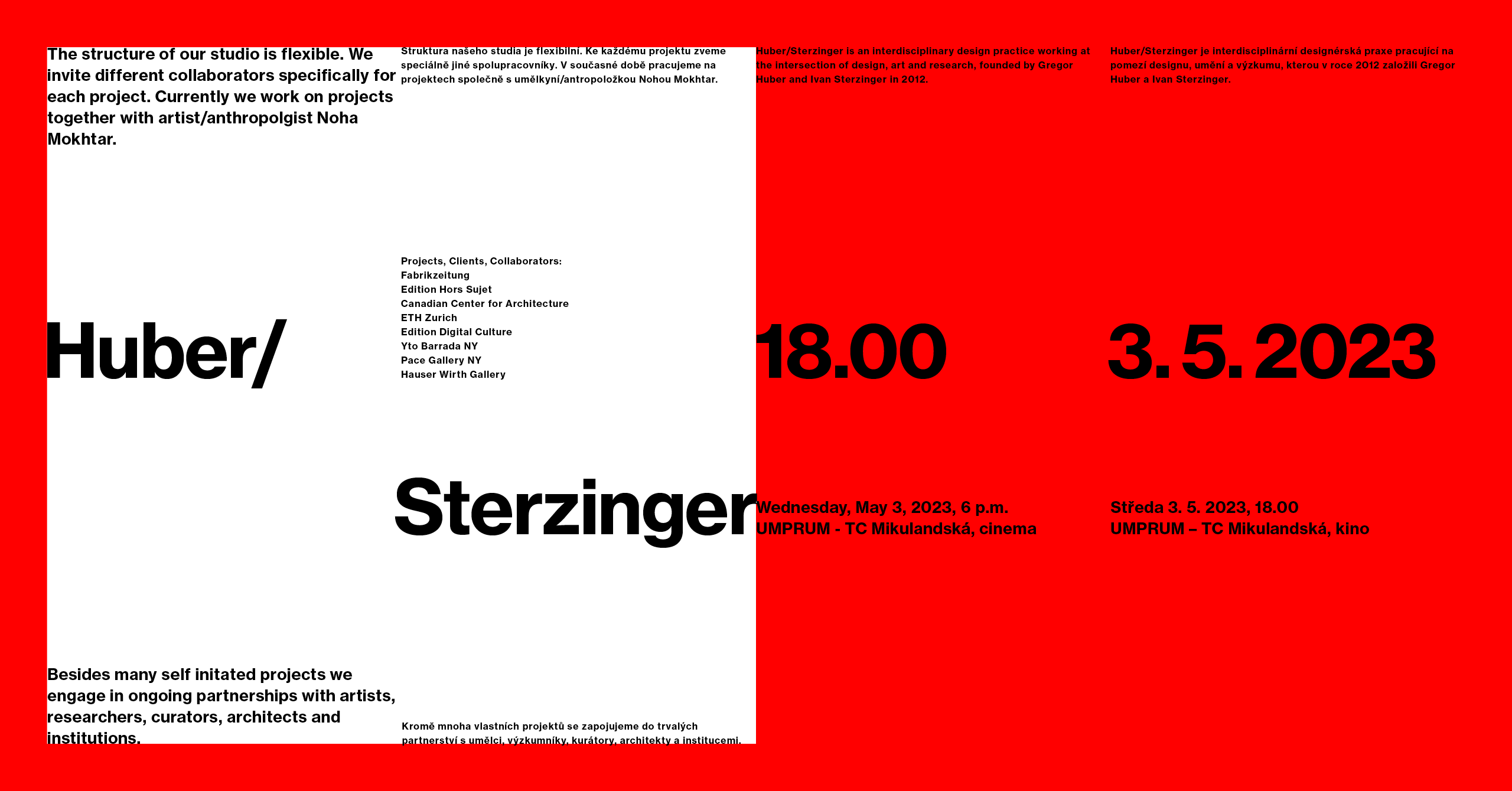 Přednáška Huber/Sterzinger