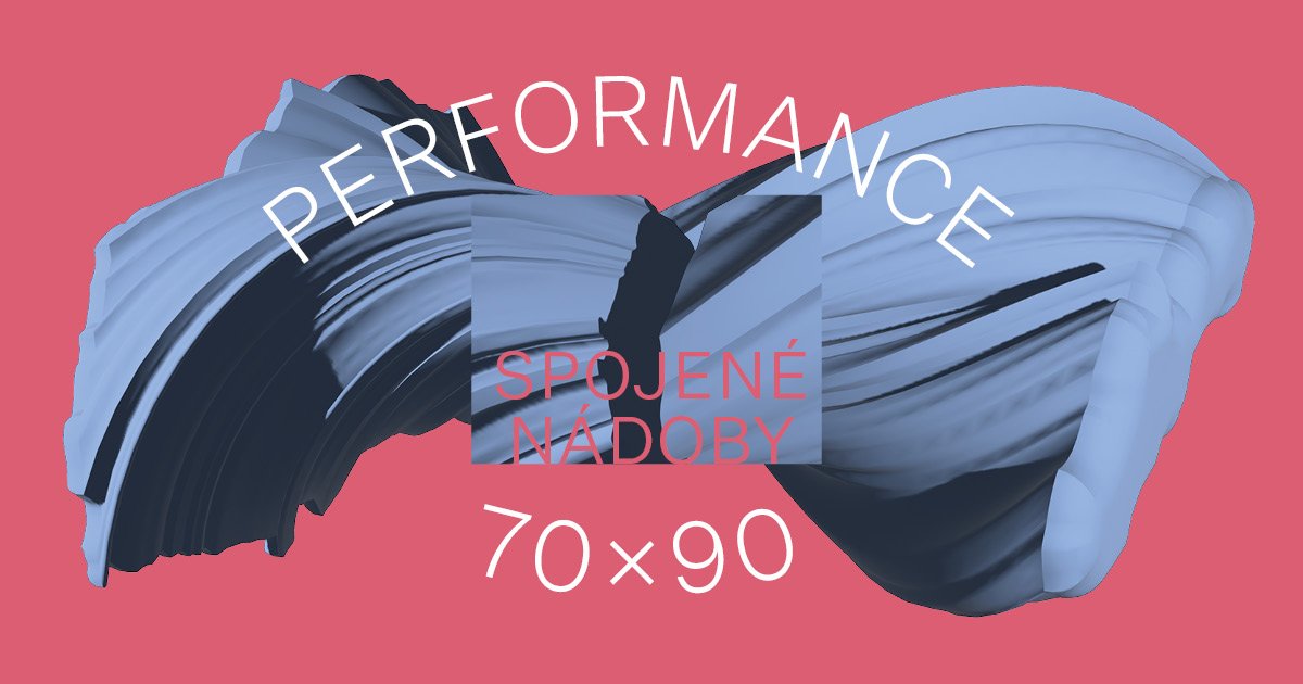 Zástupkyně UMPRUM na performanci Spojené nádoby: 70x90