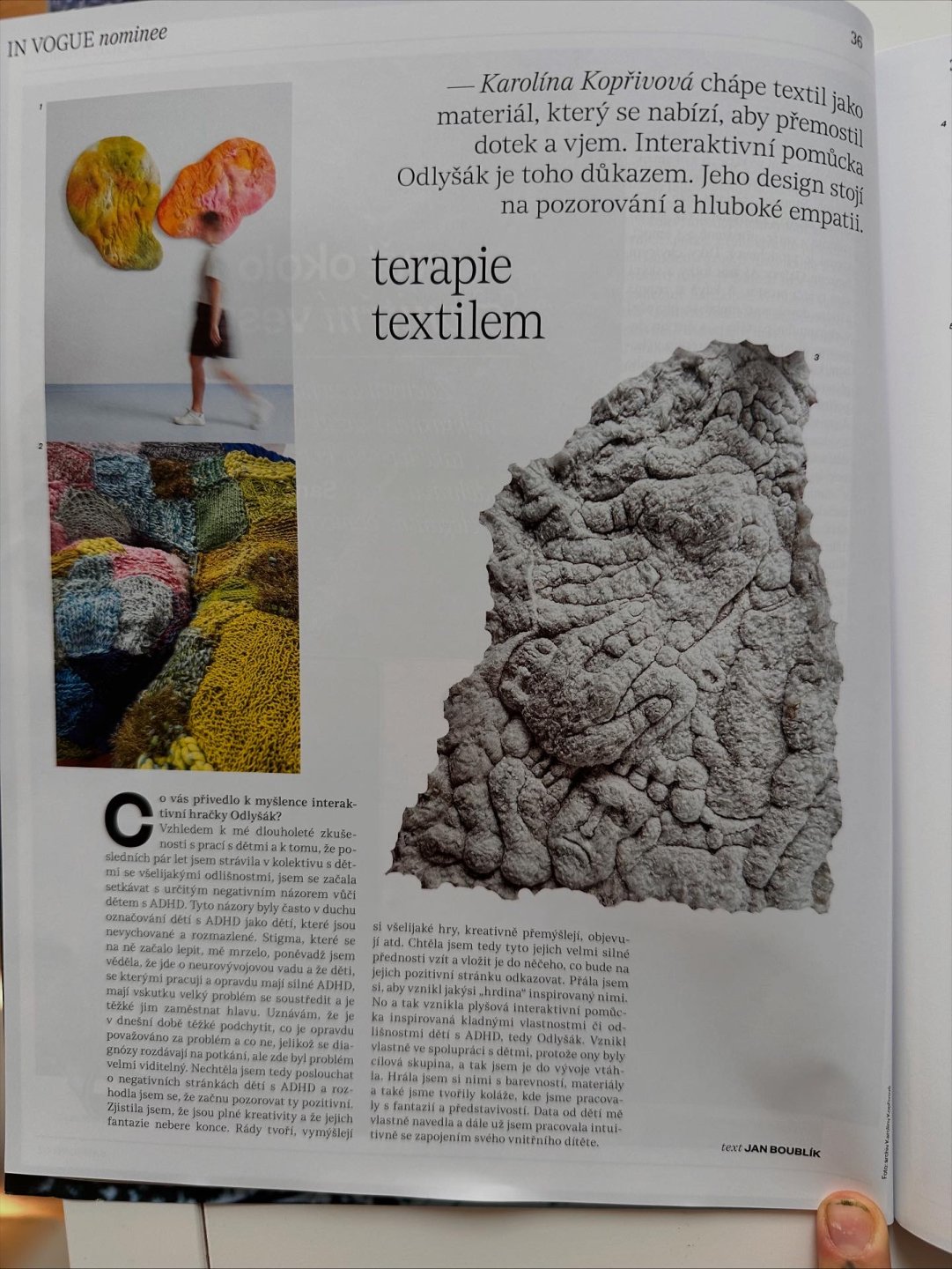 Kateřina Kopřivová – terapie textilem – rozhovor ve VOGUE