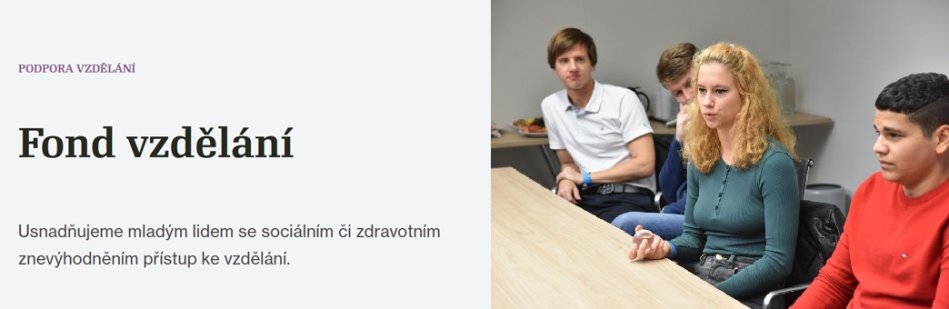 Fond vzdělání: podpora studentům a studentkám se zdravotním či sociálním handicapem