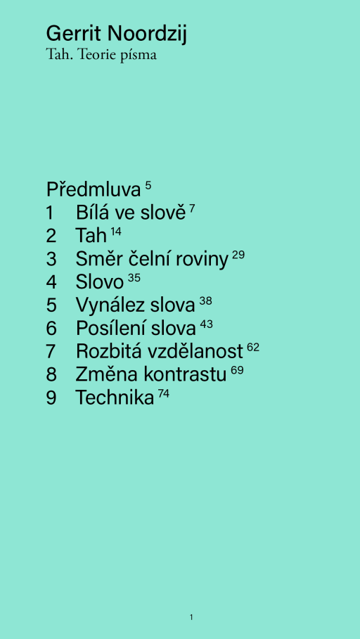 Tah. Teorie písma