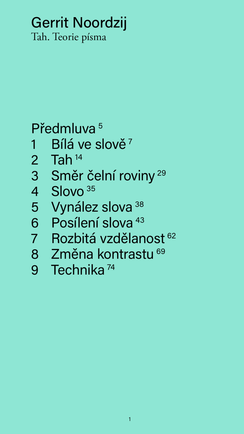 Tah. Teorie písma
