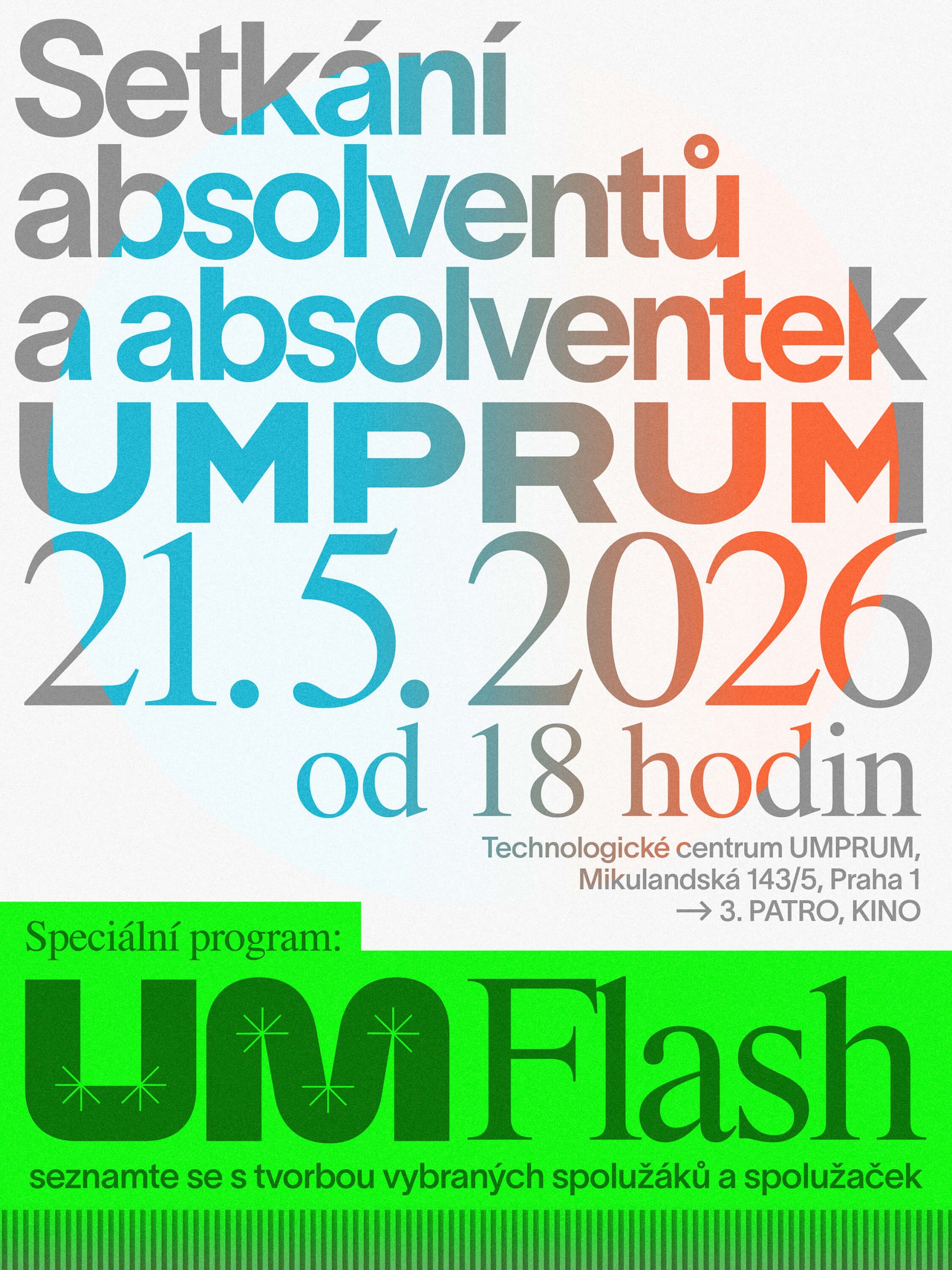 Setkání absolventů a absolventek UMPRUM – květen 2026