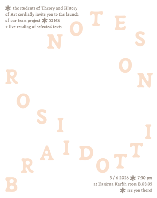 Autorské čtení: Notes on Rosi Braidotti