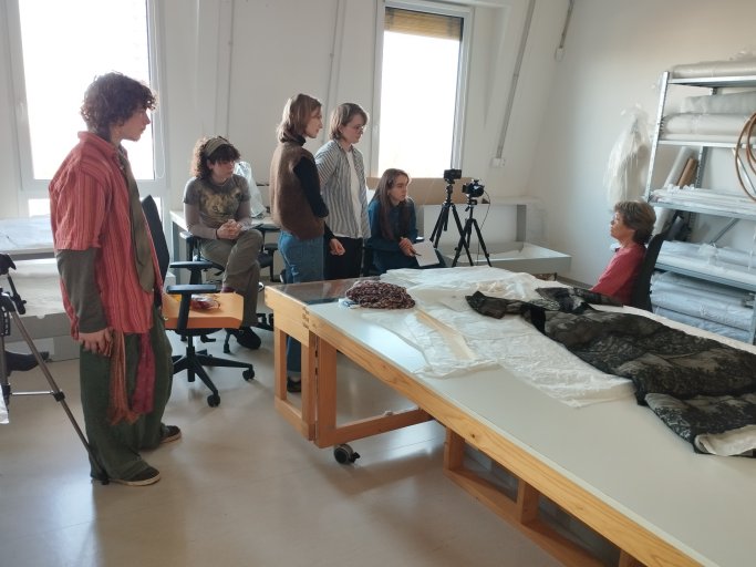 Príprava rozhovoru se Z. Kajícovou, Marie Boková, Štěpánka Břečková, Maria-Luisa Fronková, sourozenci Heimerle