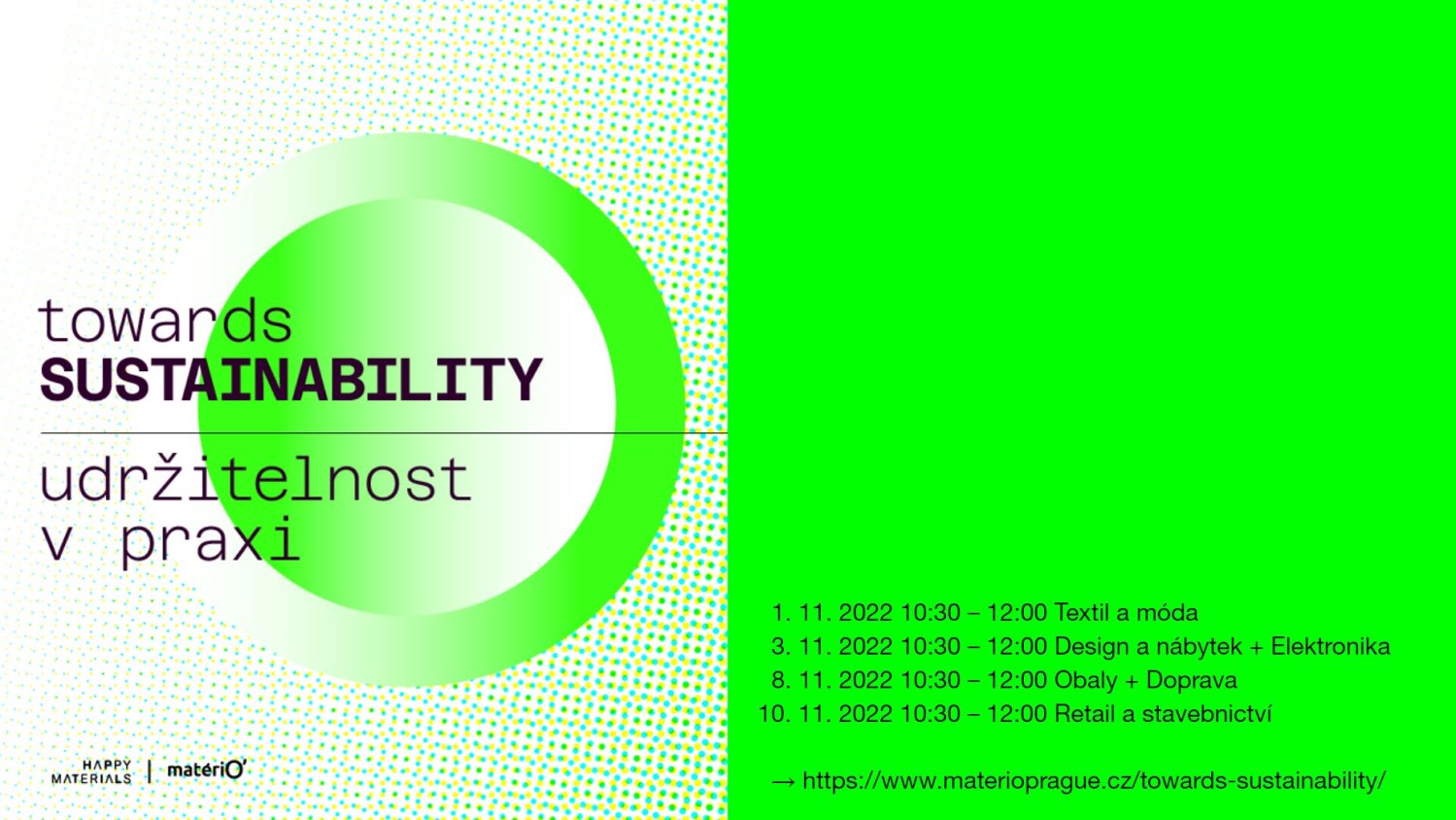 Záznam přednášek Towards Sustainability od matériO' Prague